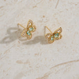 18K Gold Plated Flutter Away Earrings Gold