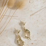 18K Gold Plated Fresh Water bay Earings Gold