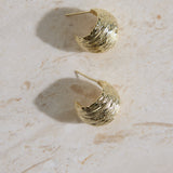 18K Gold Plated Coconut Earrings Gold