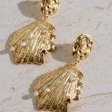 18K Gold Plated Pure Heart Earrings Gold