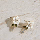 18K Gold Plated In Full Bloom Earrings Gold