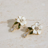 18K Gold Plated In Full Bloom Earrings Gold