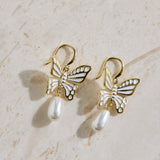 18K Gold Plated Butter Wings Earrings