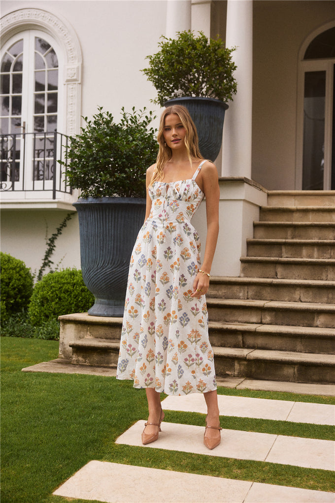 Sunlit Petal Maxi Dress Print