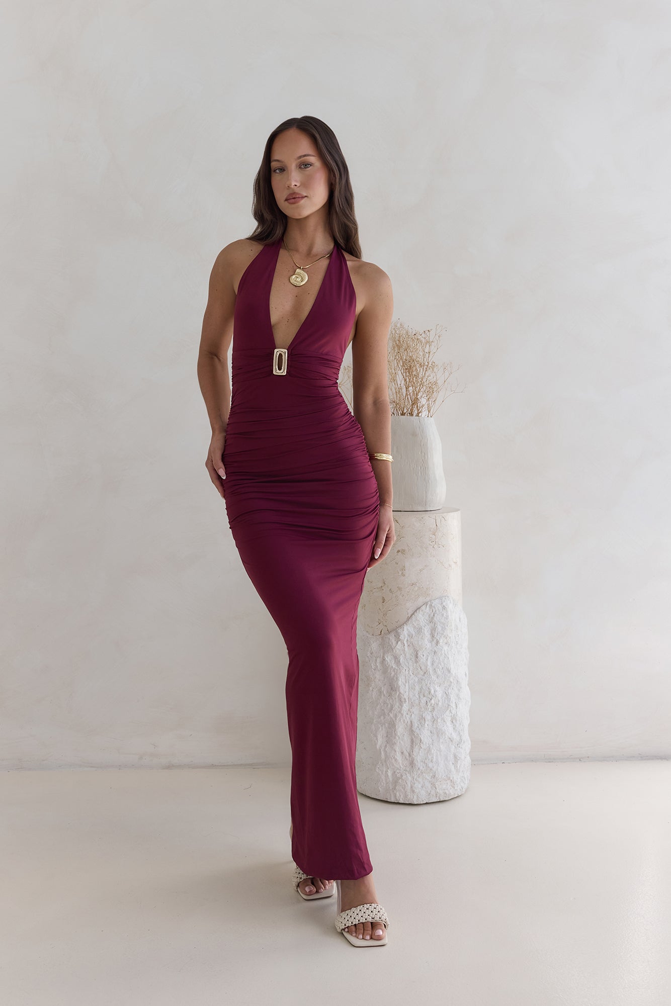 burgundy dress australia Yvette Burgundy Stock Dress