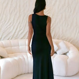 Coastal Caprice Maxi Dress Black