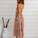 Picnic Till Sundown Maxi Dress Brown