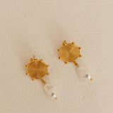 18K Gold Plated Solar Love Earrings Gold