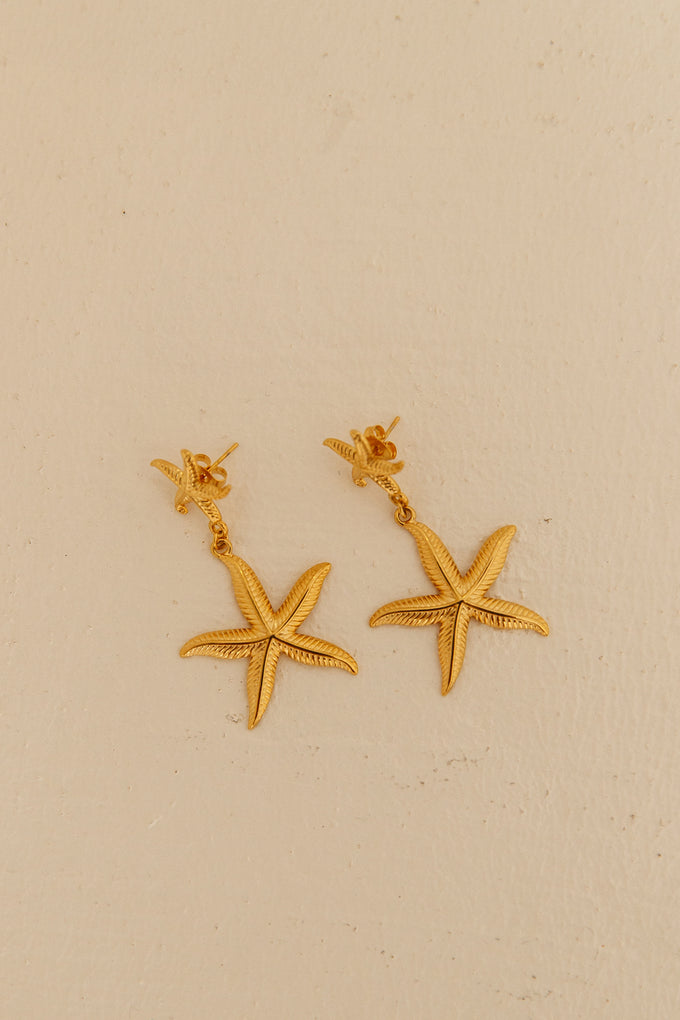 18K Gold Plated Starfish Magic Earrings Gold