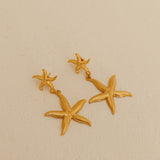 18K Gold Plated Starfish Magic Earrings Gold