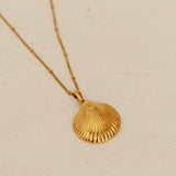 18k Gold Plated Seashell Island Necklace Gold