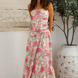 Cottage Living Strapless Maxi Dress Pink