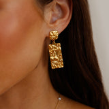 18K Gold Plated Vintage Charm Earrings Gold