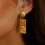 18K Gold Plated Vintage Charm Earrings Gold