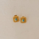 18K Gold Plated Secret Gems Earrings Gold