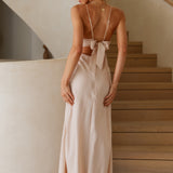 No Good Reason Maxi Dress Beige