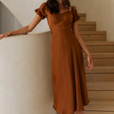 Sumatra Midi Dress Brown