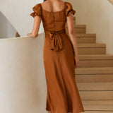 Sumatra Midi Dress Brown