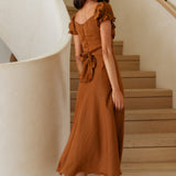 Sumatra Midi Dress Brown