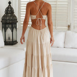 Got The Sun Maxi Dress Beige