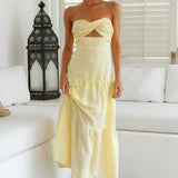 Free Falling Maxi Dress Yellow