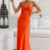 Glowing And Going Maxi Dress Orange