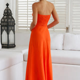 Glowing And Going Maxi Dress Orange