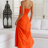 Glowing And Going Maxi Dress Orange