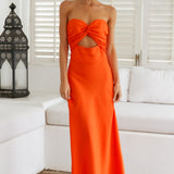 Glowing And Going Maxi Dress Orange