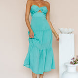 Free Falling Maxi Dress Green