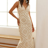 Breezy Blaze Maxi Dress Beige