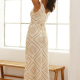 Breezy Blaze Maxi Dress Beige