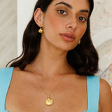 18k Gold Plated Seashell Island Necklace Gold