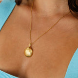 18k Gold Plated Seashell Island Necklace Gold