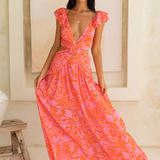 Blossoming Thoughts Maxi Dress Red