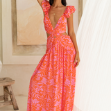 Blossoming Thoughts Maxi Dress Red