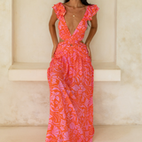 Blossoming Thoughts Maxi Dress Red