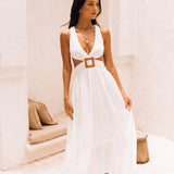 Speak Your Word Maxi Dress White