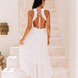 Speak Your Word Maxi Dress White