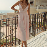 Scattered Hearts Maxi Dress Pink