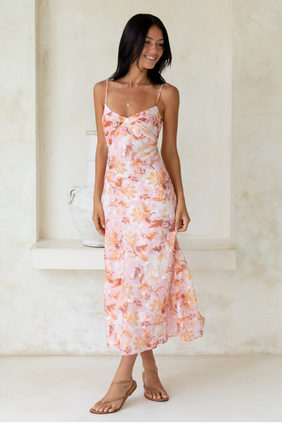 Bed Of Roses Maxi Dress Pink