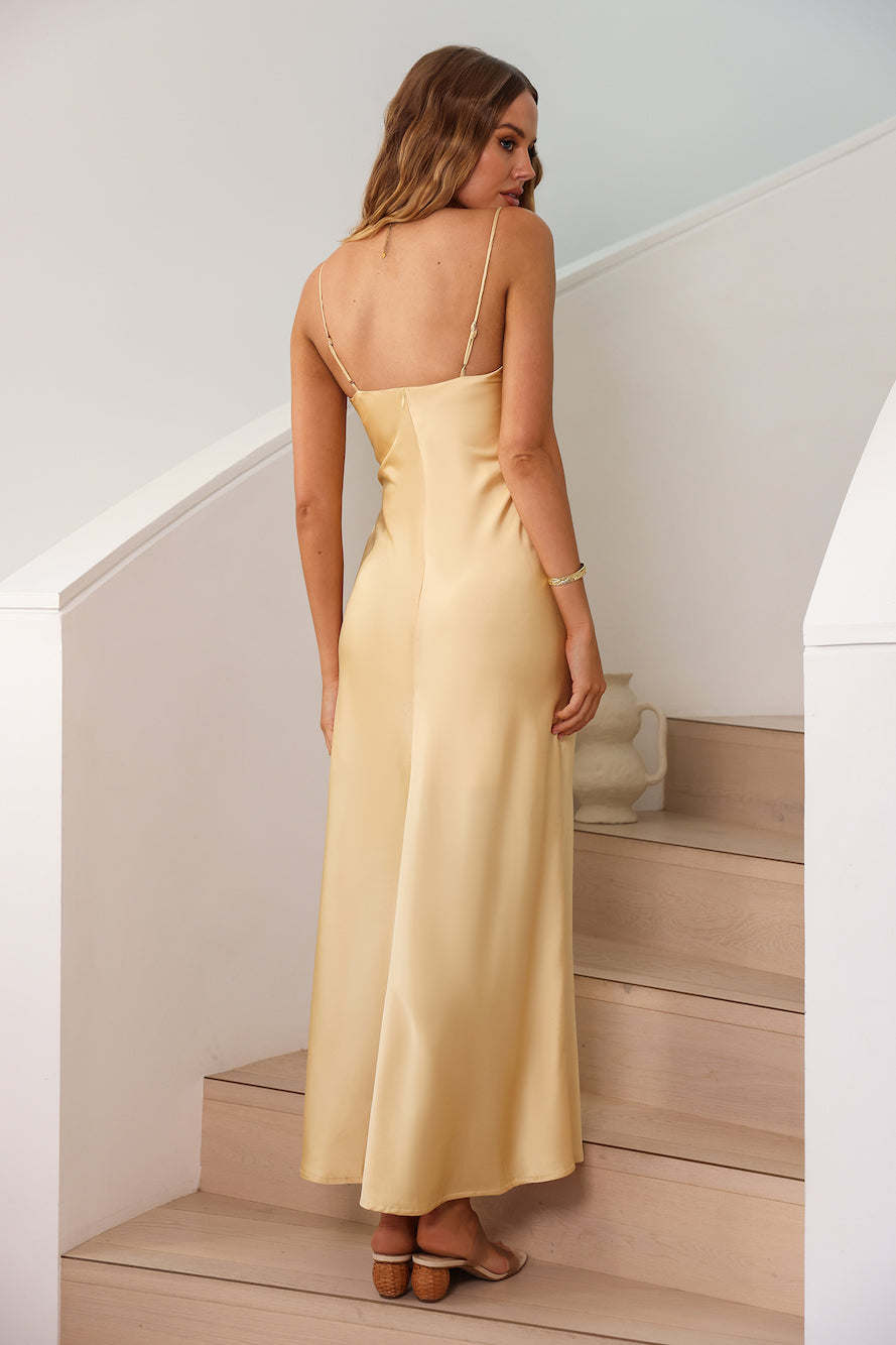 Traveling To Places Maxi Dress Yellow
