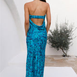 Mermaid Tears Maxi Dress Blue