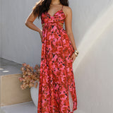 Wild Poppies Maxi Dress Pink