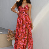 Wild Poppies Maxi Dress Pink