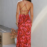 Wild Poppies Maxi Dress Pink