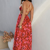 Wild Poppies Maxi Dress Pink