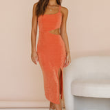 Glassy Sky Midi Dress Orange