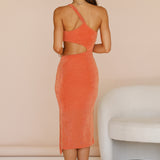 Glassy Sky Midi Dress Orange