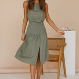 On The Horizon Midi Dress Green